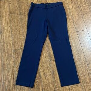 Rafaella Comfort Dress Pants Size 14 Navy Blue Stretch Viscose Pull-On Work
